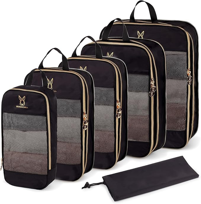 Expandable Compression Packing Cubes for Suitcases,6 Set Lightweight Compressible Travel Packing ... | Amazon (US)