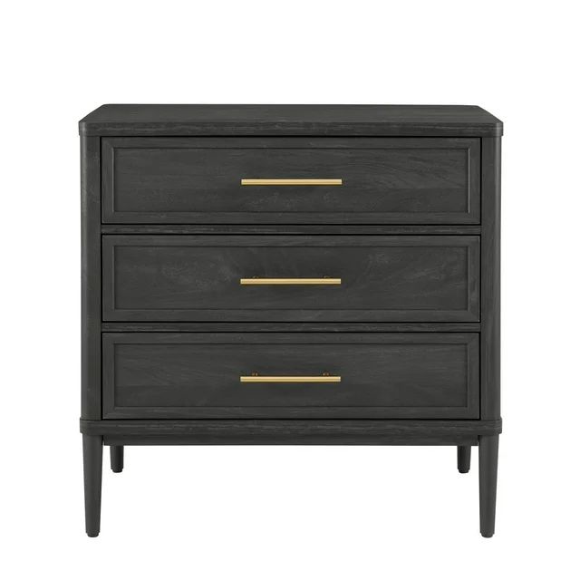 Better Homes & Gardens Oaklee 3-Drawer Nightstand with USB, Charcoal Finish | Walmart (US)