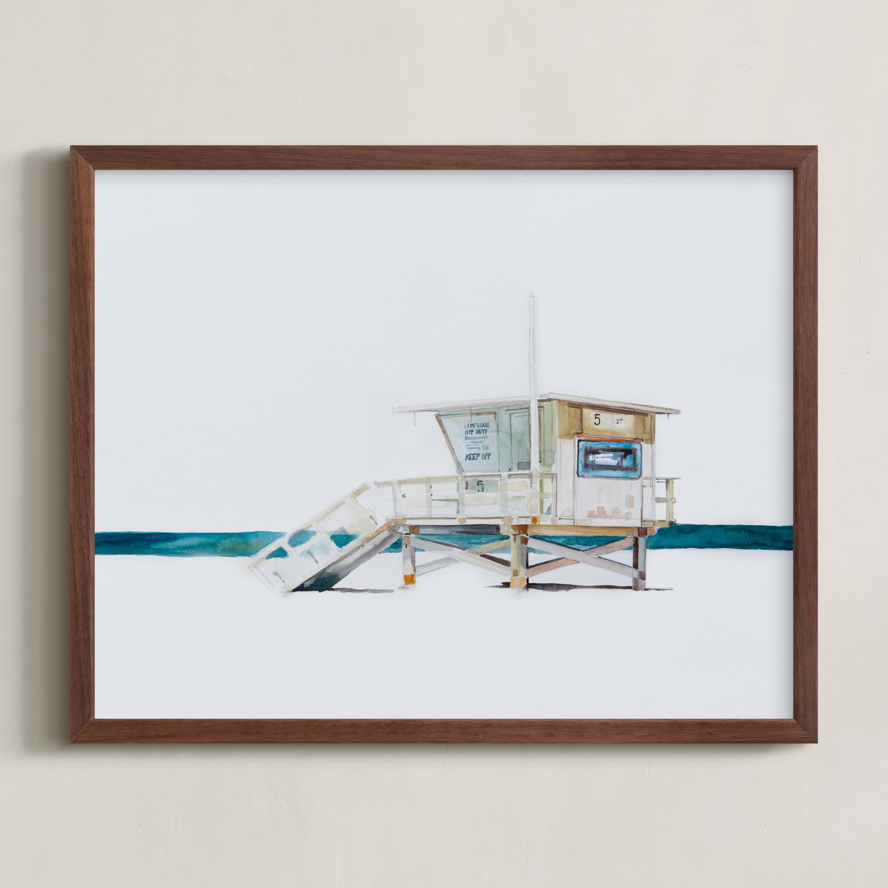 Hermosa Beach Lifeguard Tower | Minted