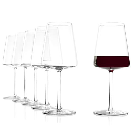 Stölzle Lausitz Power Red 517 ml, Set of 6 Wine Glasses, Dishwasher-Safe, Lead Crystal Glass, Elegant and Shatter-Resistant | Amazon (UK)