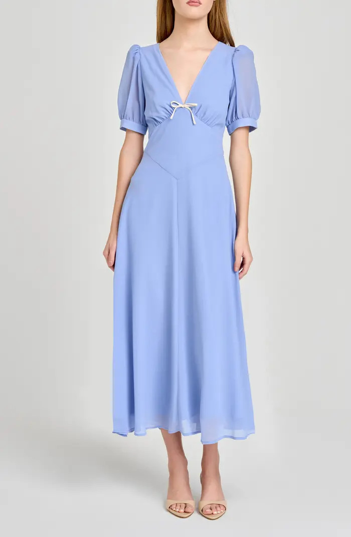 Juliana Short Sleeve A-Line Midi Dress | Nordstrom
