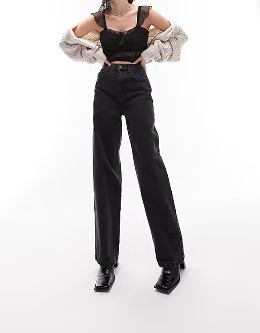 Topshop Baggy jean in washed black | ASOS (Global)