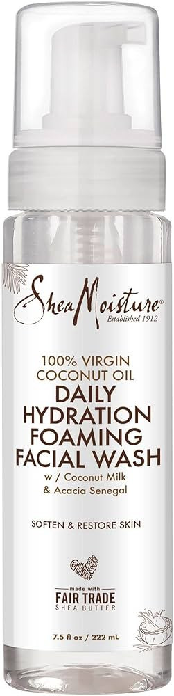 SheaMoisture Face Wash for Women & Men - Gentle Foaming & Hydrating Facial Cleanser with 100% Vir... | Amazon (US)
