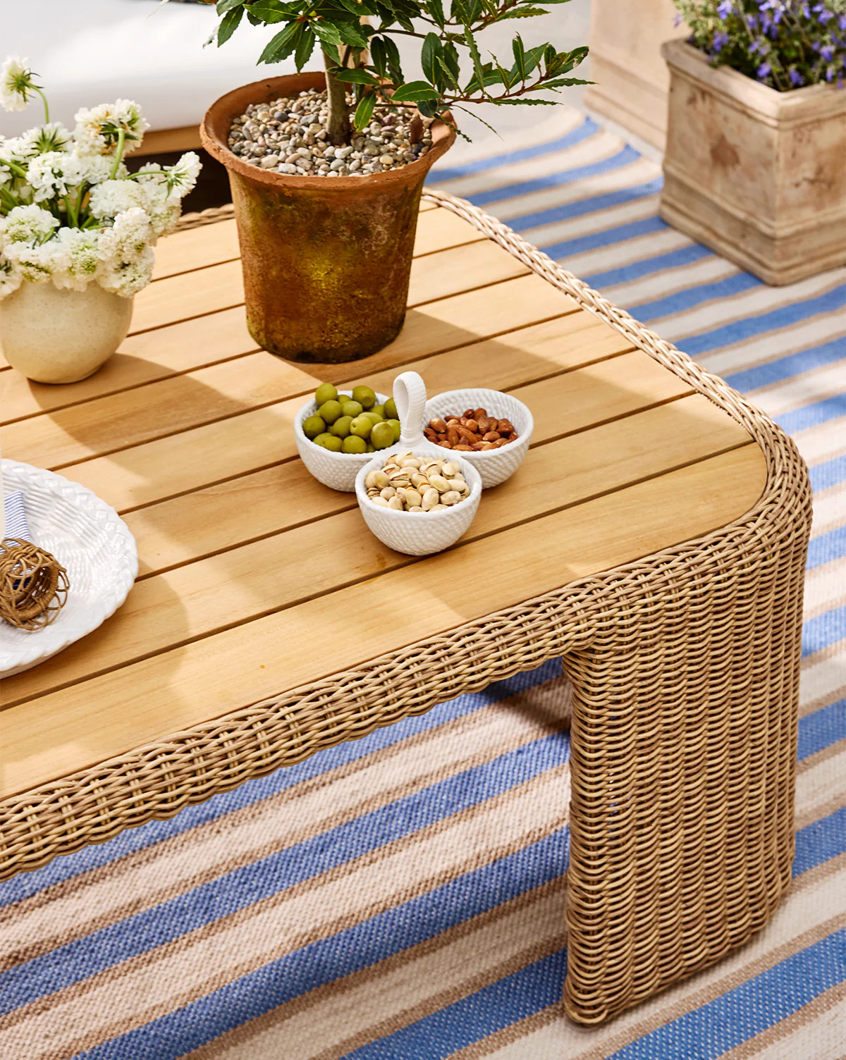 Woven Ceramic Dip Dish with Spoon | McGee & Co. (US)