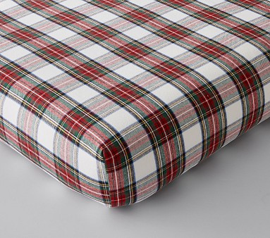 Stewart Plaid Flannel Organic Crib Fitted Sheet | Pottery Barn Kids