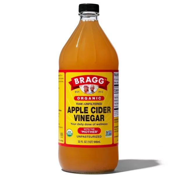 Bragg Apple Cider Vinegar, Raw Unfiltered and Unpasteurized with Mother, 32 fl oz - Walmart.com | Walmart (US)