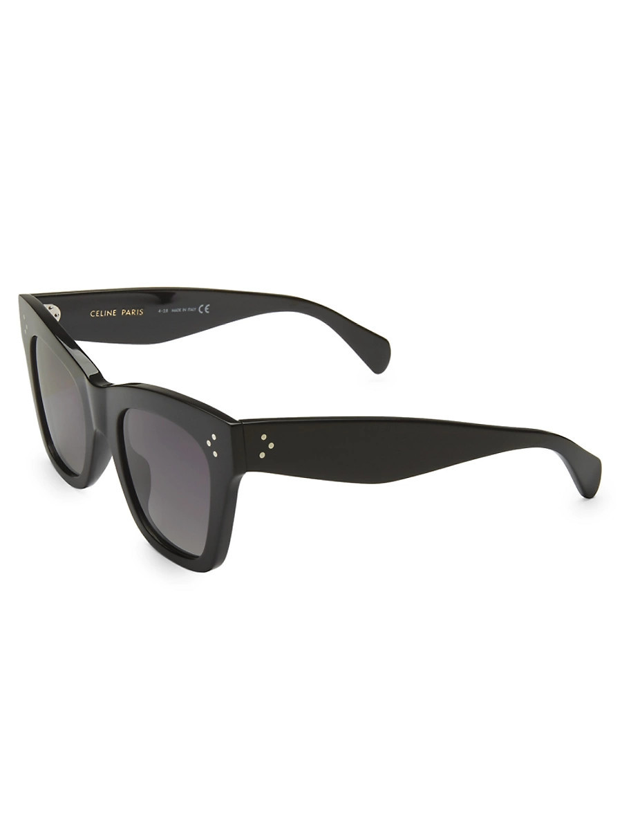 Women's 50MM Square Cat-Eye Sunglasses - Black | Saks Fifth Avenue