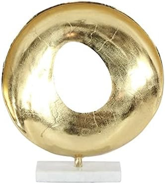 Deco 79 Sculpture, 17" x 15", Gold/White | Amazon (US)