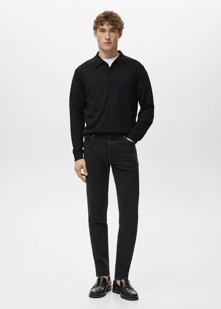 Jude skinny-fit jeans black denim - Men - 36 - MANGO MAN | Mango (US/MX/AU)