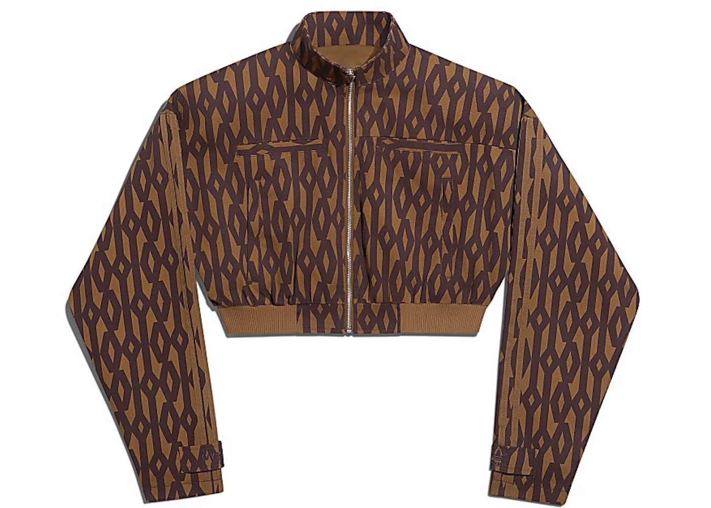 adidas Ivy Park Crop Monogram Track JacketWild Brown/Night Red | StockX