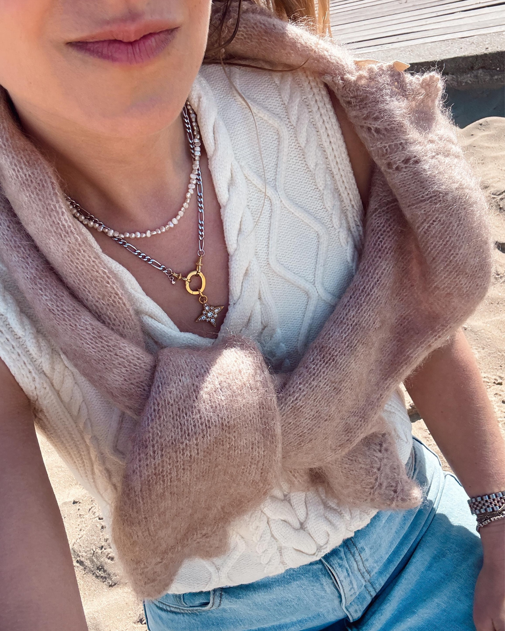 Wearing this Varley knit on repeat, with my favourite Raven James stack of course  💕

#LTKuk #LTKAprilSpotlight #LTKspring