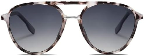 SOJOS Retro Aviator Polarized Sunglasses for Women Men Double Bridge Ladies Shades | Amazon (US)