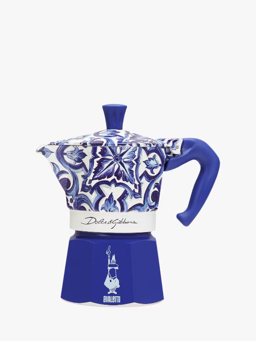 BialettiDolce & Gabbana Mediterranean Blue Moka Express Hob Espresso Coffee Maker | John Lewis (UK)