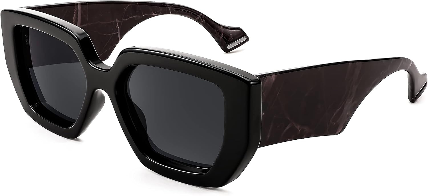 FEISEDY Oversized Square Sunglasses for Women Men Thick Frame Shades B4074 | Amazon (US)