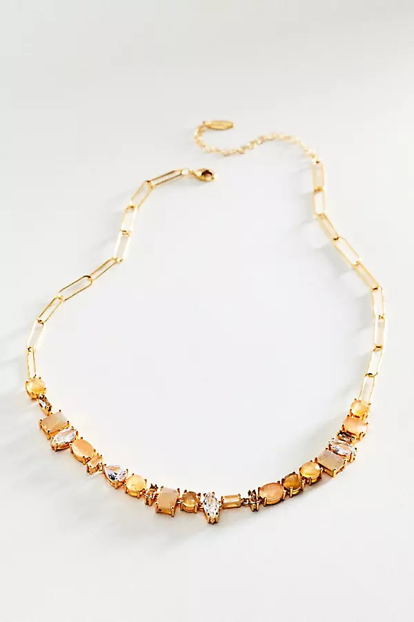 Colorful Gem Paperclip Necklace | Anthropologie (US)