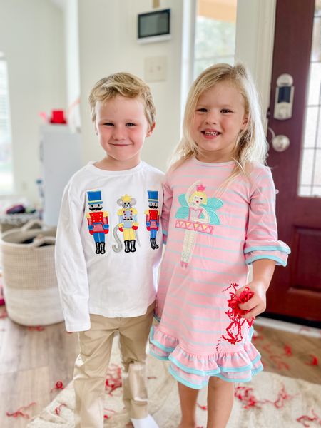 Opening this package from @smockedauctions literally put the twins in the BEST mood ✨ Sullivan was so so excited about his nutcracker shirt and Savannah has not taken off her ballerina dress (other than for her school uniform!) 

#LTKHoliday #LTKbaby #LTKkids