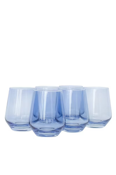 Estelle Colored Glass Stemless Wine Glass Set | Anthropologie (US)