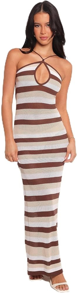 Petal & Pup Women's Zyon-Maxi-Dress-Chocolate-Multi | Amazon (US)