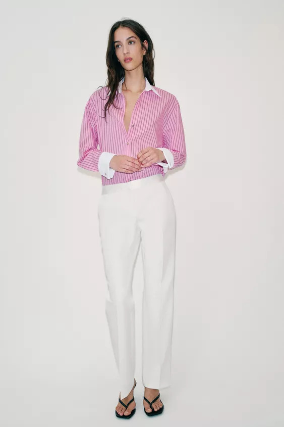 STRIPED POPLIN SHIRT | Zara US