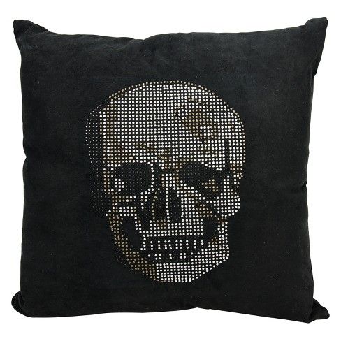 Luminecense Rhinestone Skull Square Throw Pillow - Mina Victory | Target