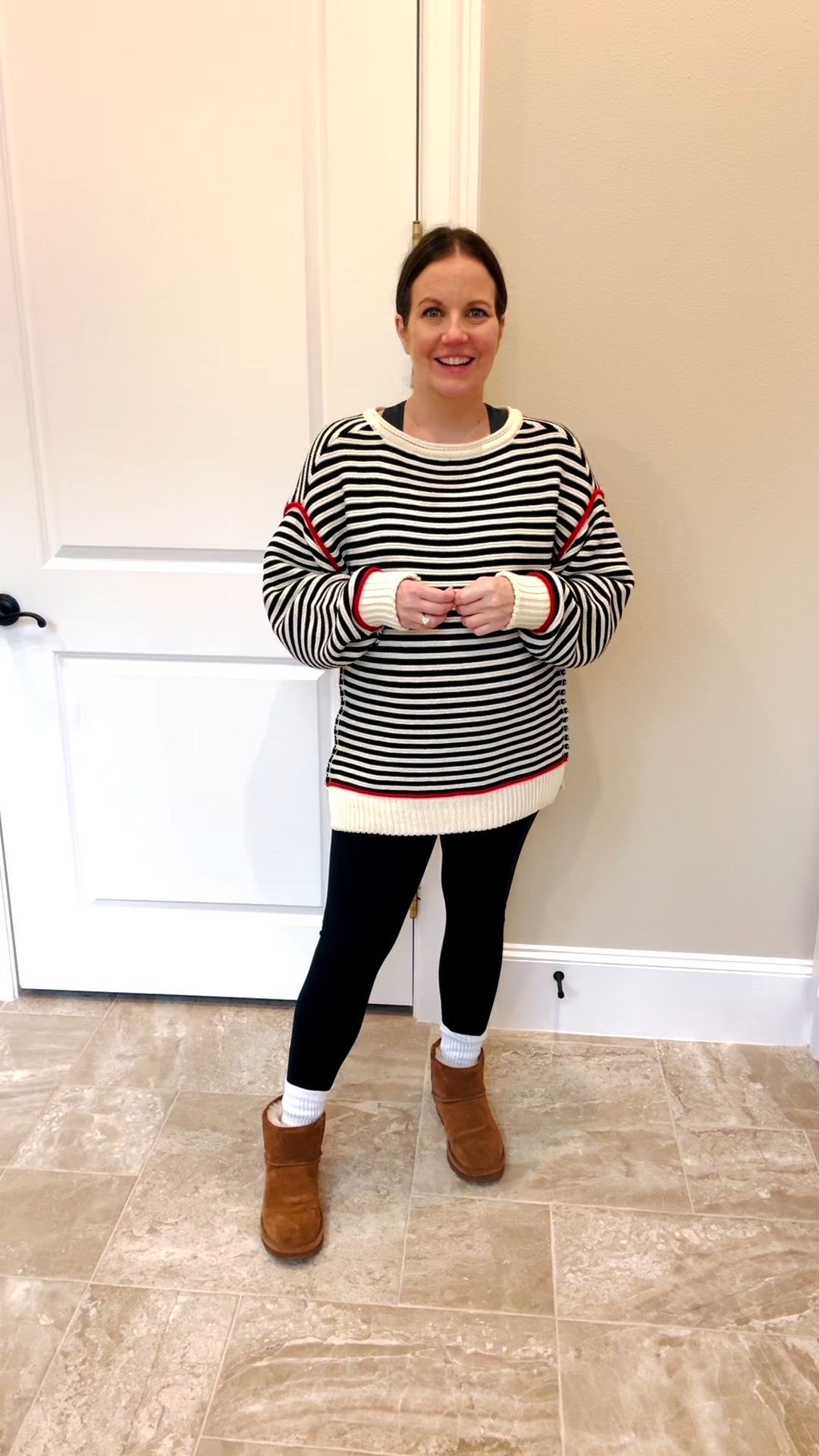 Comfy + Casual Winter Outfit 

If you’re looking for easy winter outfits during pregnancy, this combo has been one of my favorites. I’m wearing a classic black and white striped sweater paired with the best black maternity leggings—super soft, stretchy, and perfect for all-day comfort. I styled the look with simple brown boots to give it that cozy, put-together feel while still keeping everything comfy and casual.

This is such a great maternity outfit for everyday errands, school drop-off, or staying cozy at home. It also doubles as elevated loungewear when you want something comfortable but polished. Truly one of my go-to pregnancy basics for the colder months!


#LTKCyberWeek #LTKBump #LTKSeasonal