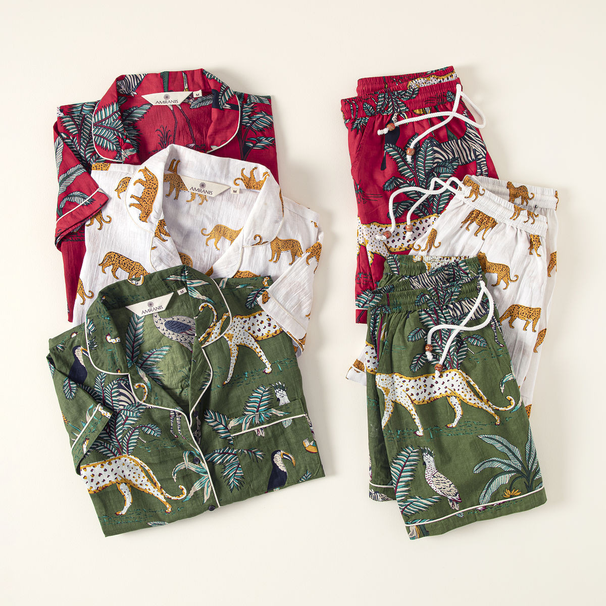 Jungle Print Pajama Short Sets | UncommonGoods