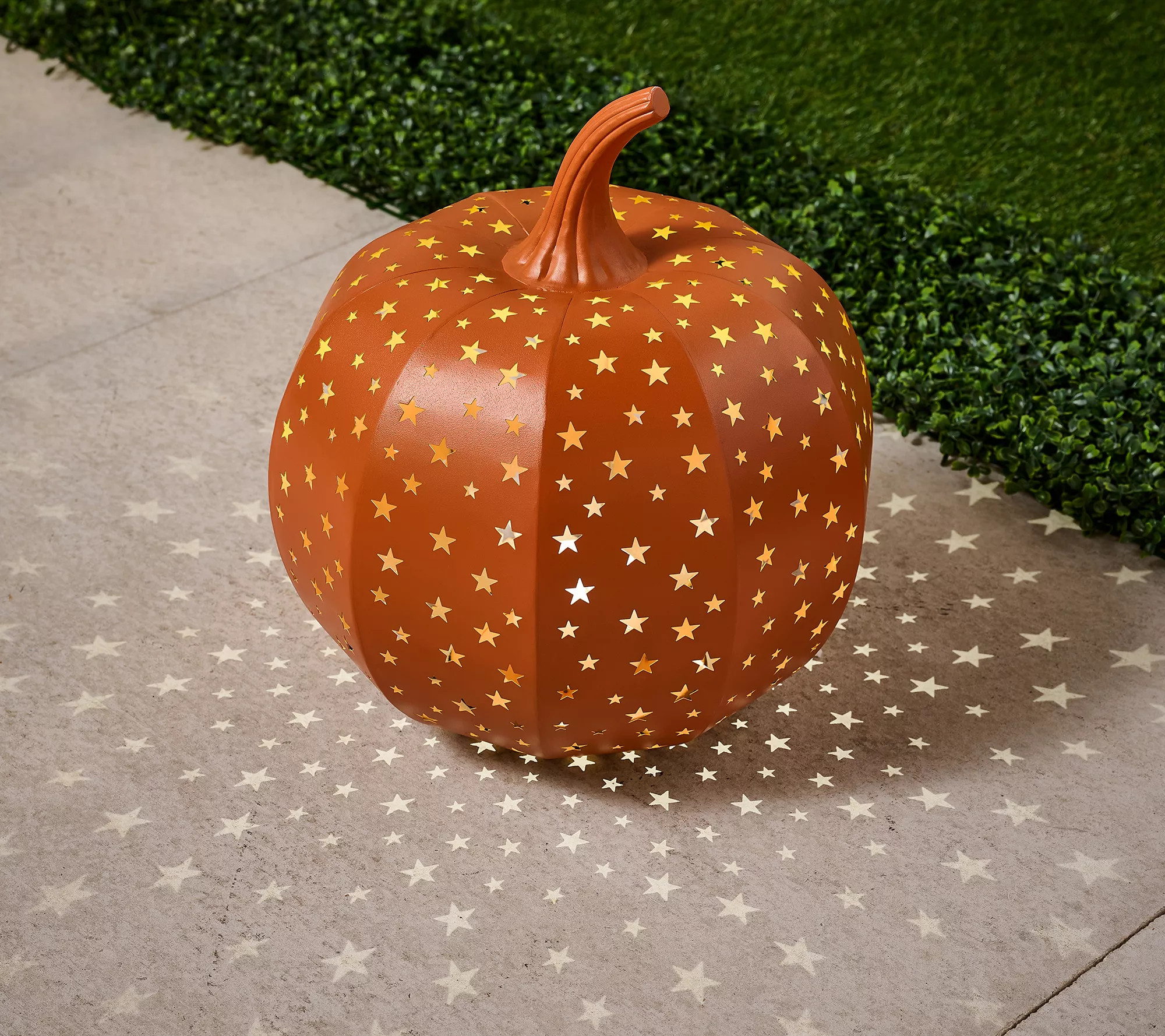 Martha Stewart 15" Illuminated Indoor/Outdoor Stargazer Metal Pumpkin | QVC