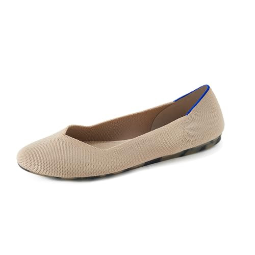 Rothy's The Flat Women's Slip-On Shoes, Classic Flats, Ecru Beige, Made from Recycled Plastic Bottles & Machine Washable, Size 12.5 | Amazon (US)