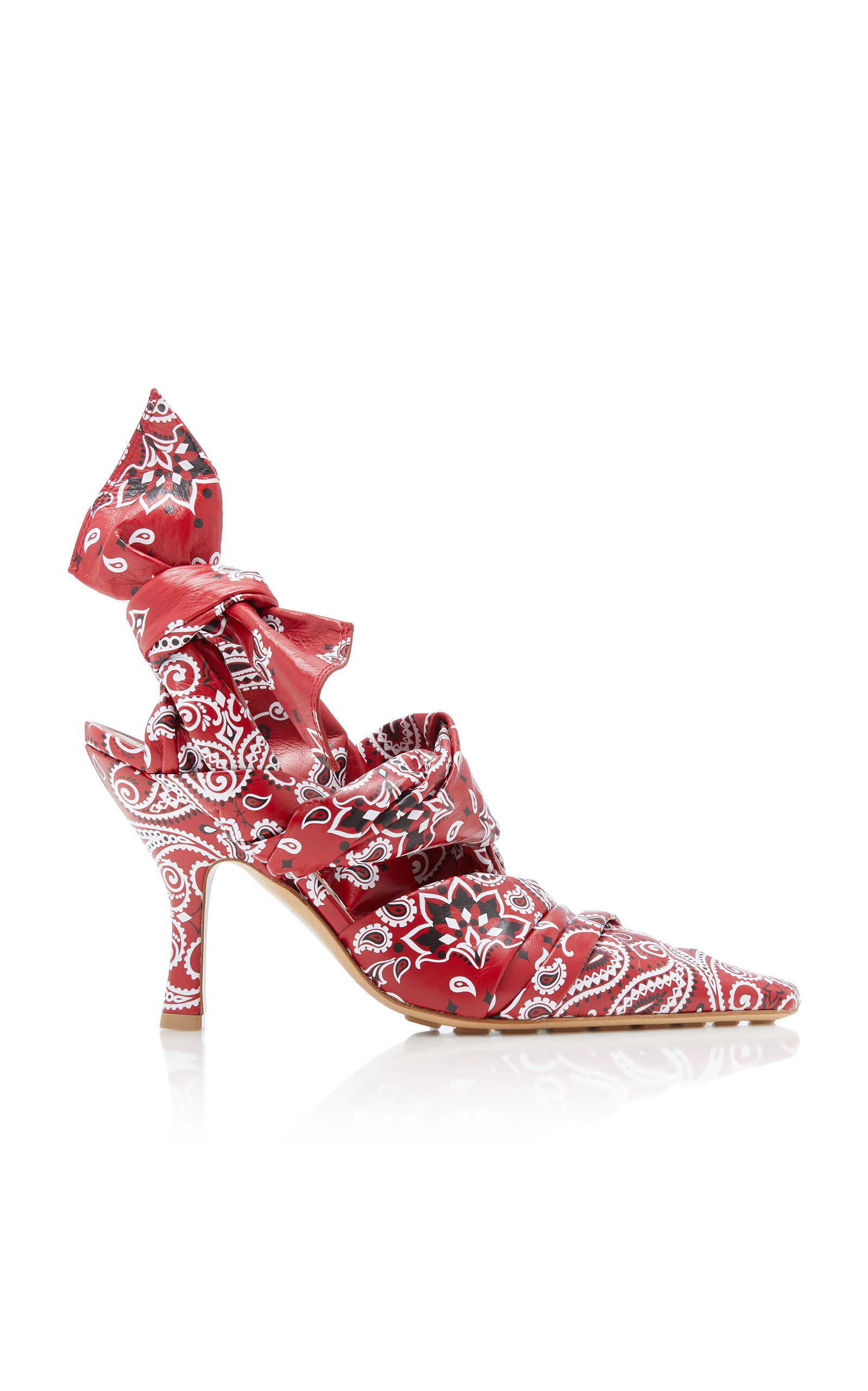 Bunnie Bandana Leather Slingback Pumps | Moda Operandi (Global)