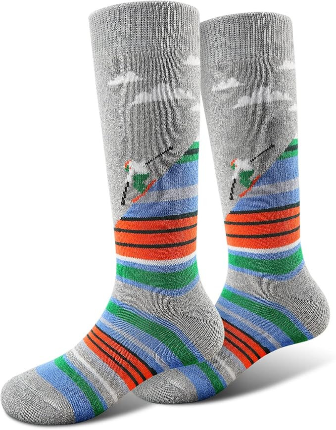 Ski Socks Kids Winter Warm Thermal Snow Socks, Skiing Snowboarding Skating for Toddler Boys and G... | Amazon (US)