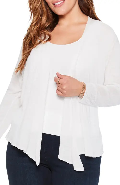 NIC+ZOE All Year 4-Way Convertible Cardigan in Paper White at Nordstrom, Size 2X | Nordstrom