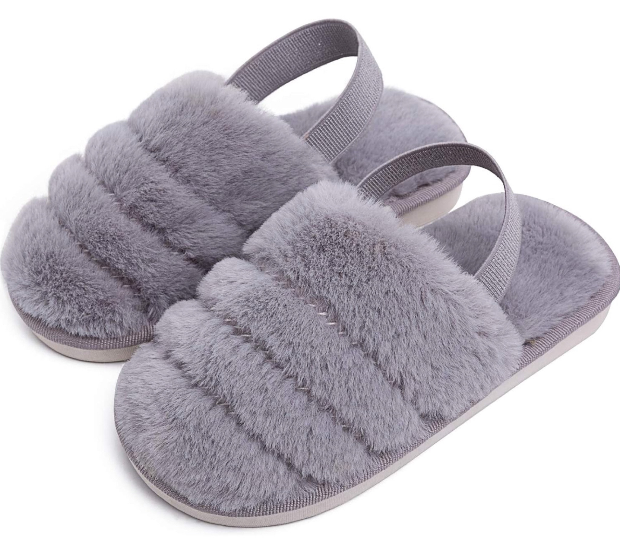 4.6 4.6 out of 5 stars (734)
Kids Fluffy Fuzzy Slippers Open Toe House Home Slippers for Boys and Girls Faux Fur Slides with Strap Little Kids Slip-on Shoes

#LTKKids