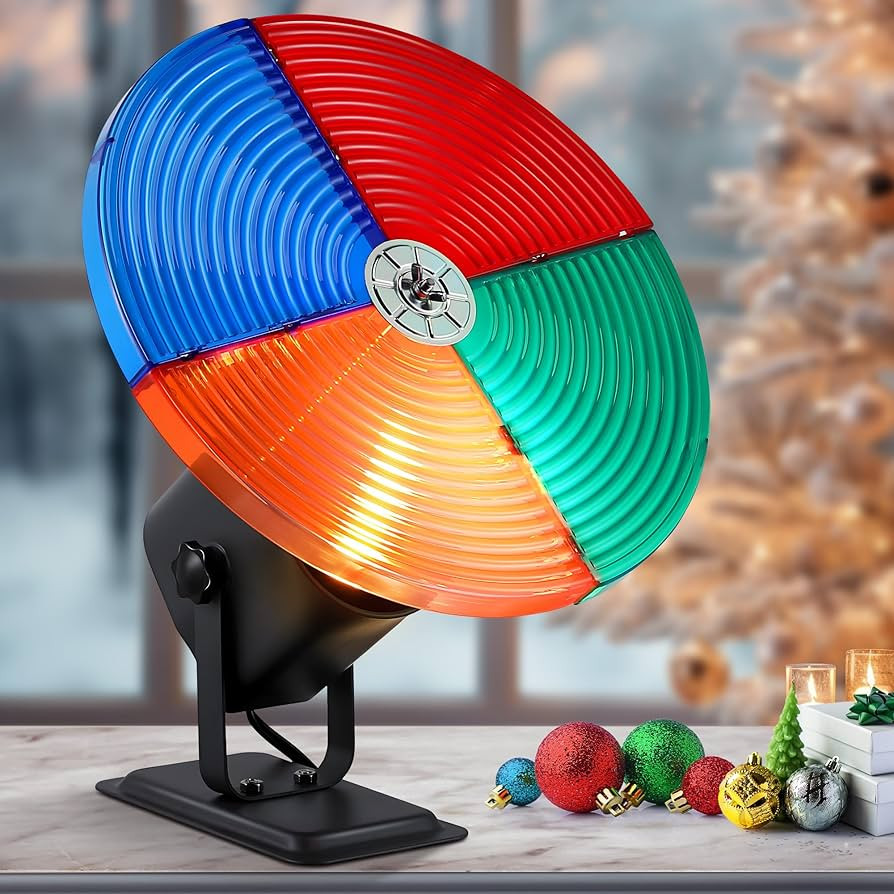 Christmas Tree Color Wheel with E27 LED Light, Rotating 4 Color Wheel for Aluminum Christmas Tree... | Amazon (US)