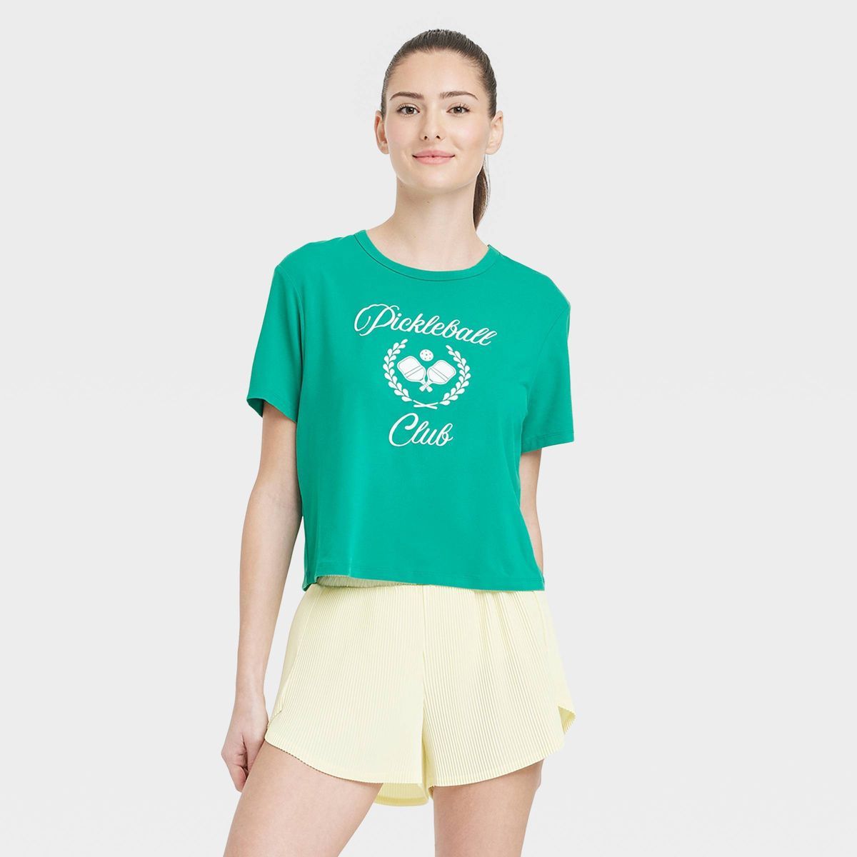 Women's Pickleball Graphic Short Sleeve Shirt - All In Motion™ Green S | Target