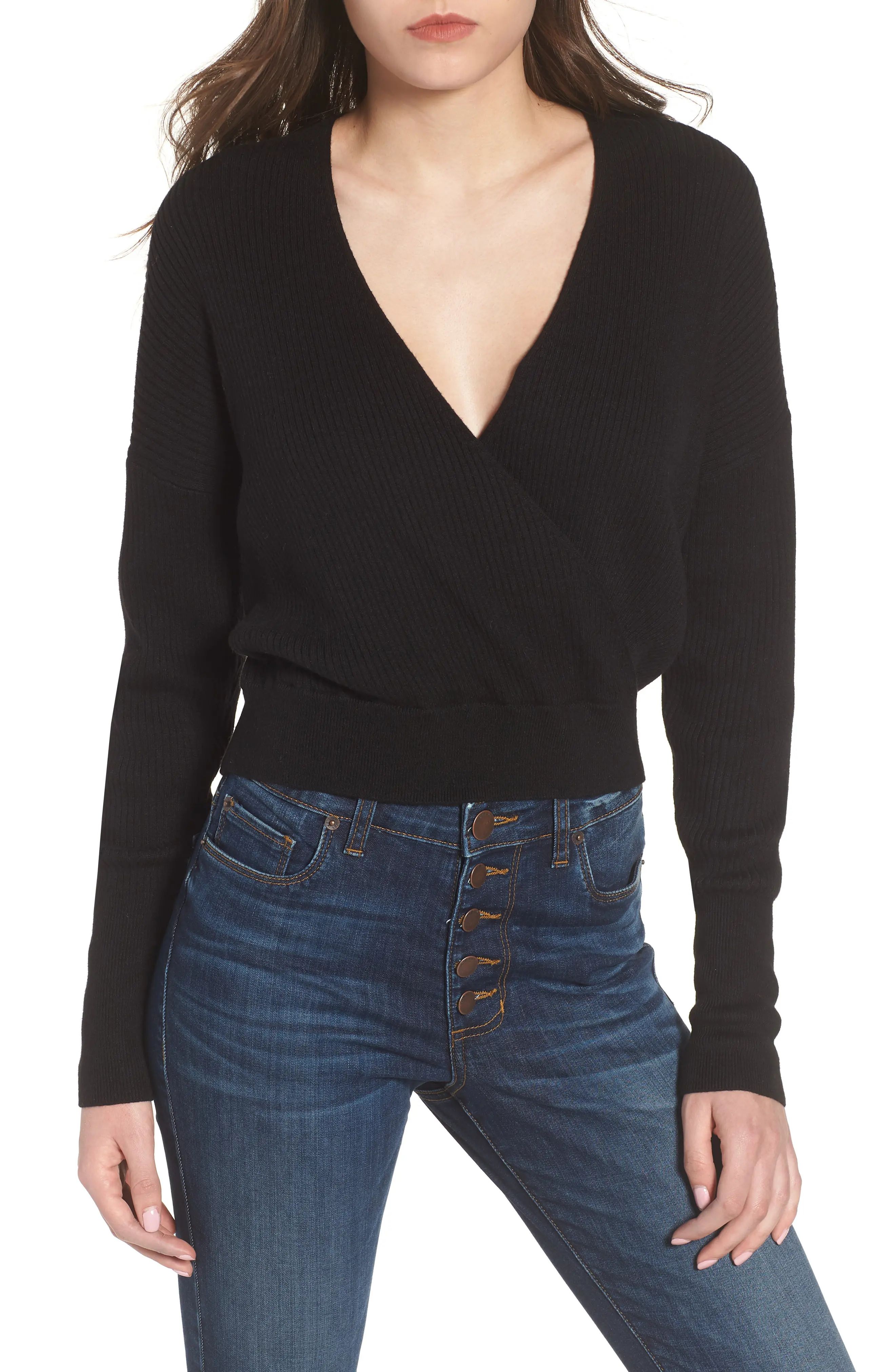 Leith Rib Wrap Sweater (Regular & Plus Size) | Nordstrom