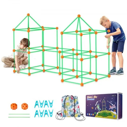 Tent Fort Building Kit for Kid Glow In The Dark STEM Construction Toy 140P | Walmart (US)