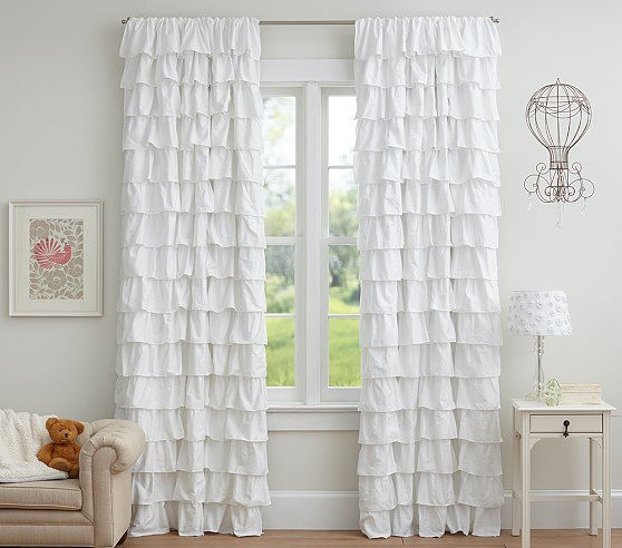 Ruffle Blackout Curtain | Pottery Barn Kids