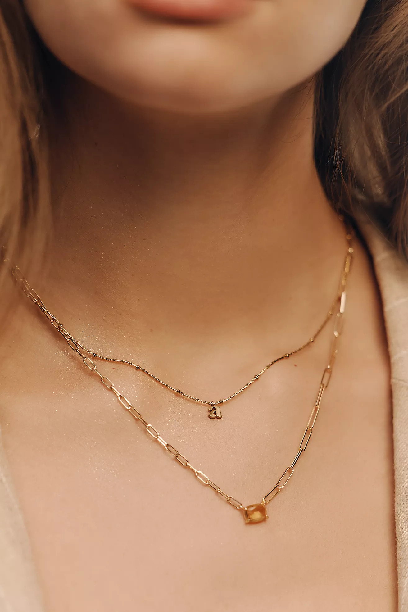 Suspended Crystal Link Necklace | Anthropologie (US)