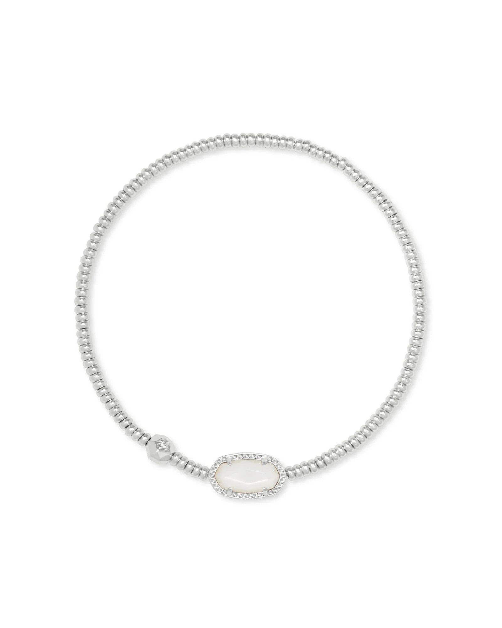 Grayson Silver Stretch Bracelet in Ivory Mother-of-Pearl | Kendra Scott