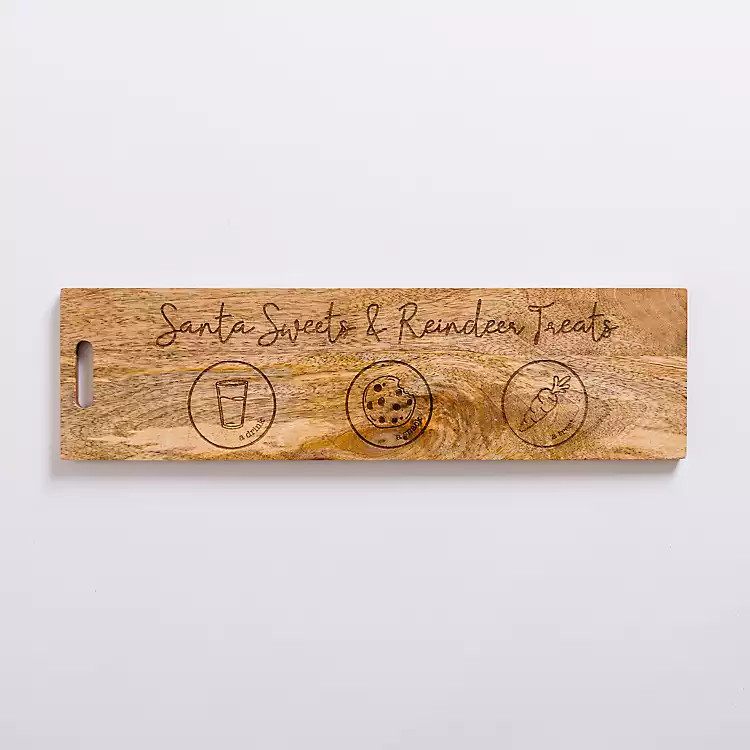 New! Santa's Sweets Wood Serving Board | Kirkland's Home