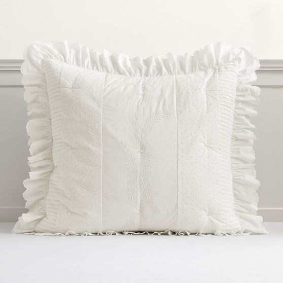 LoveShackFancy Eyelet Euro Pillow Cover | Pottery Barn Teen