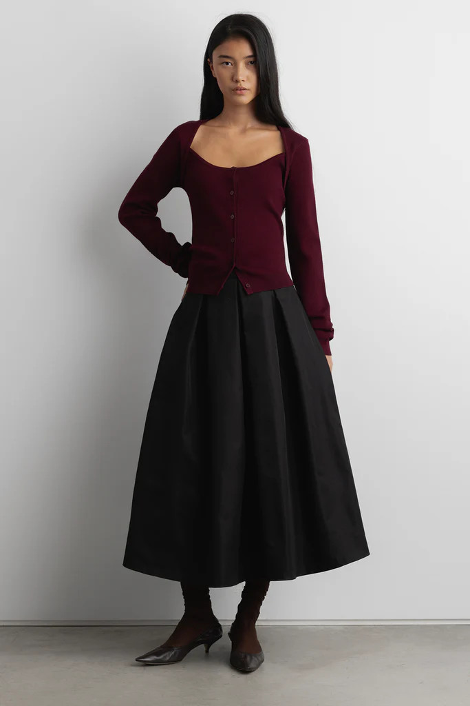 MIDI PLEATED SKIRT | OAK + FORT