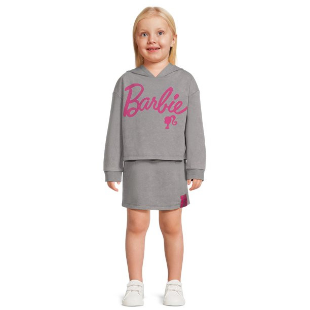 Barbie Toddler Girls Hoodie and Skirt Set, 2-Piece, Sizes 2T - 5T | Walmart (US)