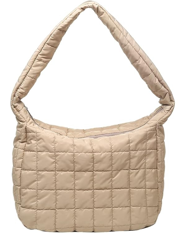 YFGBCX Quilted Tote Bags for Women Lightweight Quilted Padding Shoulder Bag Down Cotton Padded La... | Amazon (US)