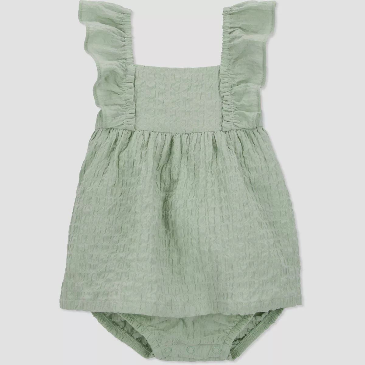 Carter's Just One You® Baby Girls' Textured Sunsuit - Green | Target