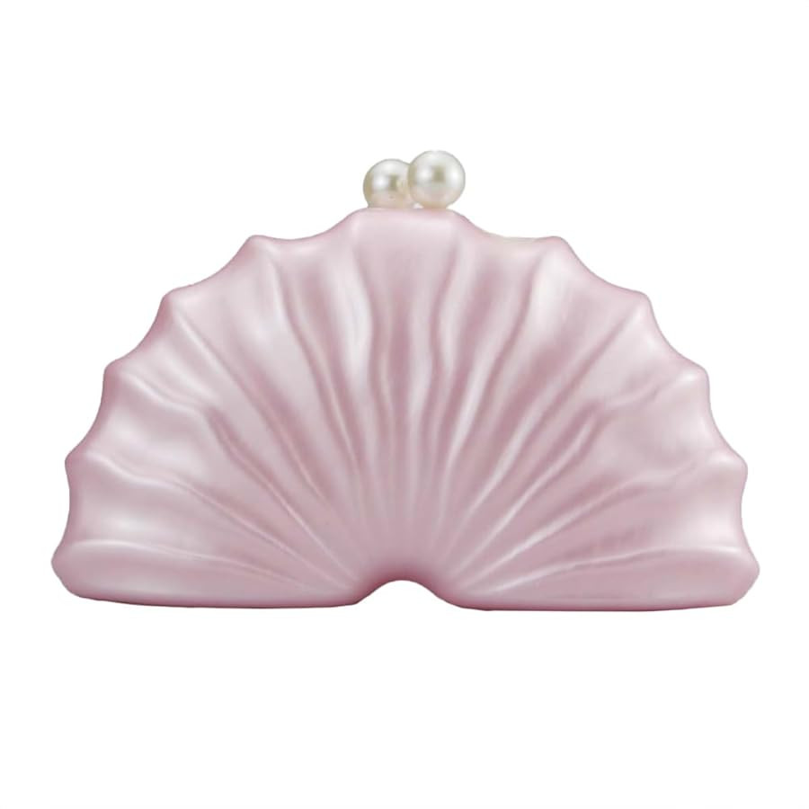 Women Acrylic Shell Shaped Clutch Luxury Marble Acrylic Evening Handbag Unique Chain Shoulder Bag... | Amazon (US)