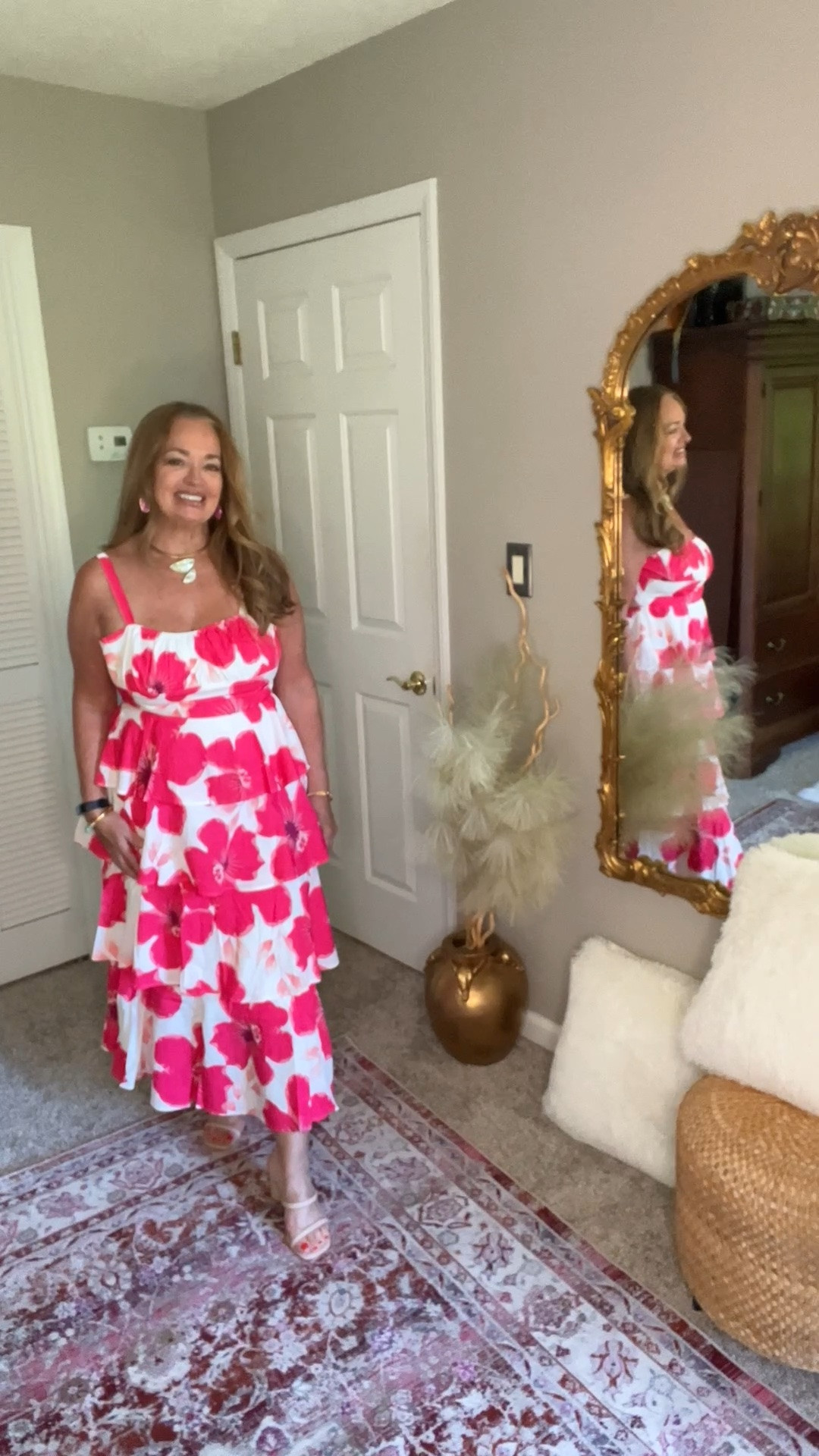 A beautiful floral maxi with tiered ruffles!
It has adjustable straps. Perfect for Weddings, Travel , date night.

#LTKWedding #LTKMidsize #LTKSeasonal