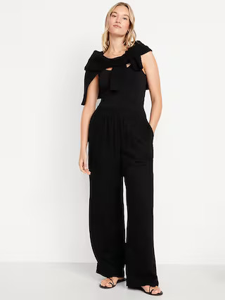 High-Waisted Linen-Blend Wide-Leg Pants | Old Navy (US)