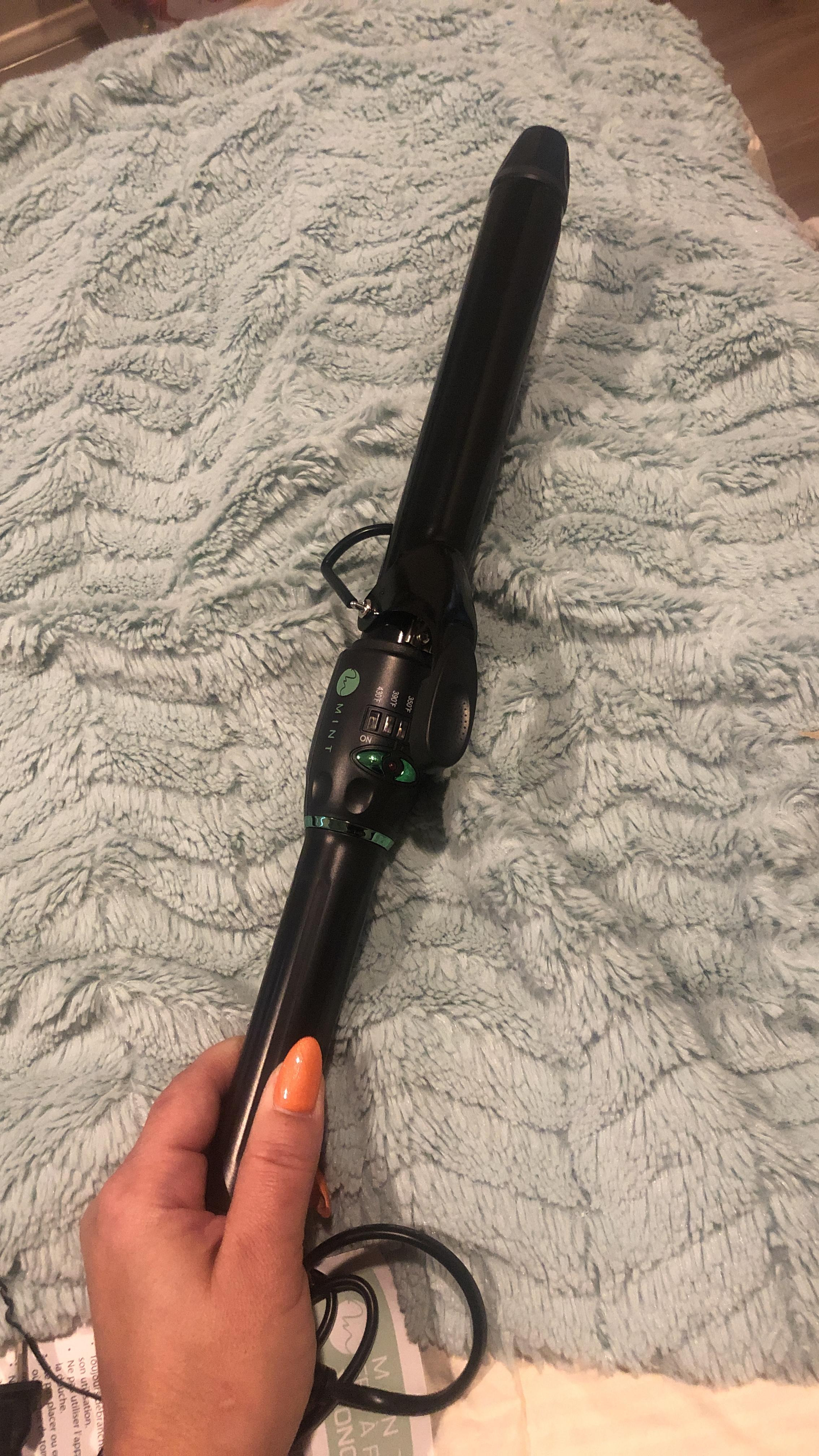 MINT Professional Extra Long Hair Curling Iron 1 1/4 inch | 2-Heater Ceramic Barrel That Stays Ho... | Amazon (US)