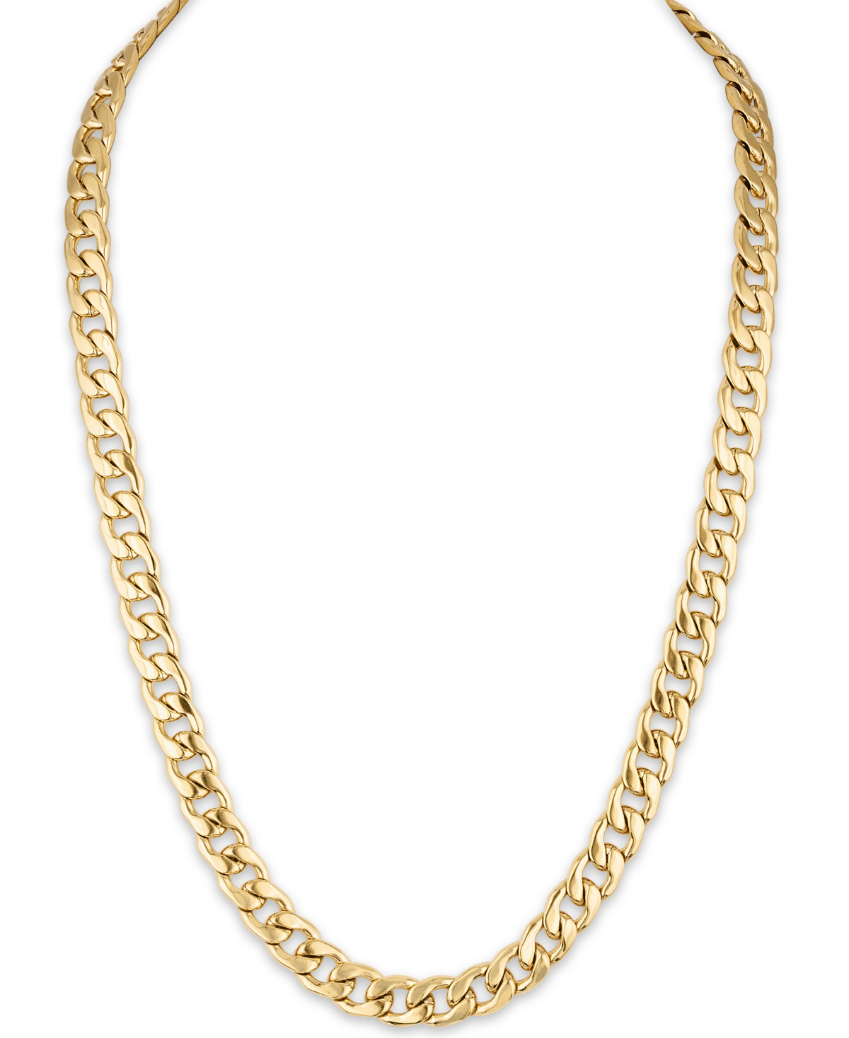 Cuban Link (11.75mm) 22" Chain in Yellow Ip plated Stainless Steel (Also in Black Ip and Stainless S | Macys (US)